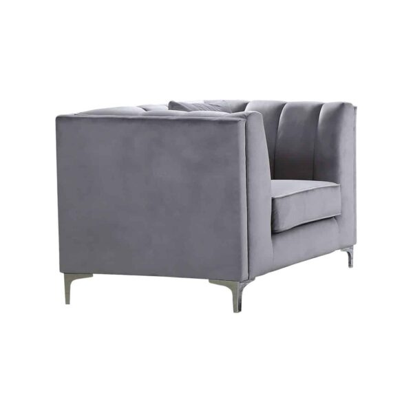 PARSON Πολυθρόνα Σαλονιού - Καθιστικού, Ύφασμα Velure Απόχρωση Σκούρο Γκρι 103x87x79cm - Image 8