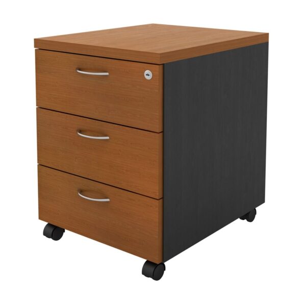 ΣΥΡΤΑΡΙΕΡΑ Τροχήλατη, Με 3 συρτάρια, Απόχρωση Dark Grey - Cherry 40x48x56cm - Image 6