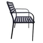 ROMA Πολυθρόνα Στοιβαζόμενη, Μέταλλο Βαφή Μαύρο 56x55x80cm - Image 16