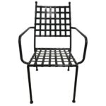 PATON Πολυθρόνα Κήπου Βεράντας, Μέταλλο Βαφή Μαύρο Mesh - Στοιβαζόμενη 54x62x92cm - Image 13