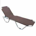 CRETA Ξαπλώστρα Αλουμινίου Textilene Cappuccino Στοιβαζόμενη 60x197x30cm Προφίλ 25x25x1,5mm - Image 8