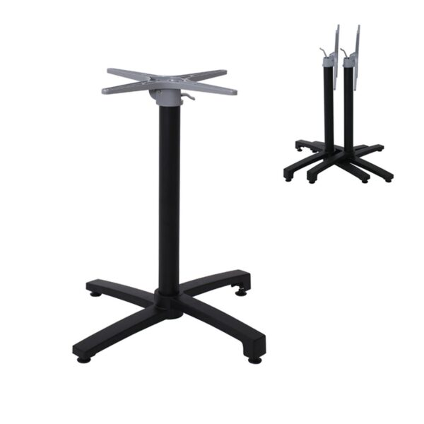 ALTEA Βάση Τραπεζιού Αλουμίνιο Απόχρωση Μαύρο, Πτυσσόμενη (6,20kg) 68x68cm H.72cm - Image 12