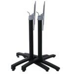 ALTEA Βάση Τραπεζιού Αλουμίνιο Απόχρωση Μαύρο, Πτυσσόμενη (6,20kg) 68x68cm H.72cm - Image 15