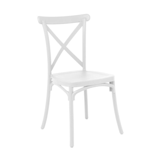 DESTINY Καρέκλα Πολυπροπυλένιο (PP), Απόχρωση Άσπρο, Στοιβαζόμενη 48x51x90cm - Image 14