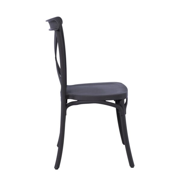 DESTINY Καρέκλα Πολυπροπυλένιο (PP), Απόχρωση Ανθρακί, Στοιβαζόμενη 48x51x90cm - Image 13