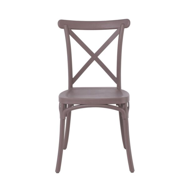 DESTINY Καρέκλα Πολυπροπυλένιο (PP), Απόχρωση Καφέ Mocha, Στοιβαζόμενη 48x51x90cm - Image 15