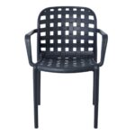 DENON Πολυθρόνα Στοιβαζόμενη PP-UV Ανθρακί 58x57x82cm - Image 19