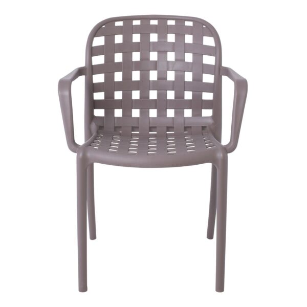 DENON Πολυθρόνα Στοιβαζόμενη PP-UV Καφέ Mocha 58x57x82cm - Image 19