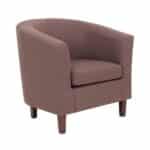 BOGA Πολυθρόνα Σαλονιού Καθιστικού, Ύφασμα Καφέ 75x73x74cm - Image 14
