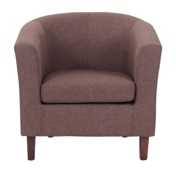 BOGA Πολυθρόνα Σαλονιού Καθιστικού, Ύφασμα Καφέ 75x73x74cm - Image 15