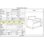 BOGA Πολυθρόνα Σαλονιού Καθιστικού, Ύφασμα Καφέ 75x73x74cm - Image 18