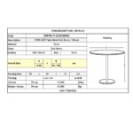 YORK Τραπέζι BAR Μέταλλο Βαφή Σκούρο Καφέ - Καρυδί 63x63x94/104cm Επιφάνεια:Φ60cm - Image 9