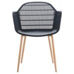 BERRY Πολυθρόνα Μέταλλο Βαφή Φυσικό, PP-UV Μαύρο 58x58x85cm - Image 17