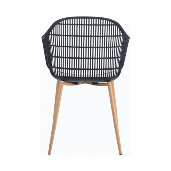 BERRY Πολυθρόνα Μέταλλο Βαφή Φυσικό, PP-UV Μαύρο 58x58x85cm - Image 19