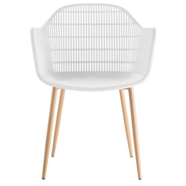 BERRY Πολυθρόνα Μέταλλο Βαφή Φυσικό, PP-UV Άσπρο 58x58x85cm - Image 17