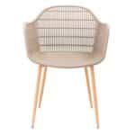 BERRY Πολυθρόνα Μέταλλο Βαφή Φυσικό, PP-UV Tortora 58x58x85cm - Image 17