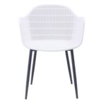 BERRY Πολυθρόνα Μέταλλο Βαφή Μαύρο, PP-UV Άσπρο 58x58x85cm - Image 17