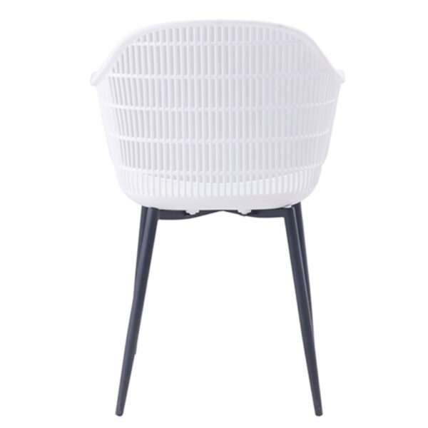 BERRY Πολυθρόνα Μέταλλο Βαφή Μαύρο, PP-UV Άσπρο 58x58x85cm - Image 19