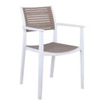 AKRON Πολυθρόνα PP-UV Άσπρο - Sand Beige 60x55x85cm - Image 16