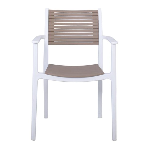 AKRON Πολυθρόνα PP-UV Άσπρο - Sand Beige 60x55x85cm - Image 17