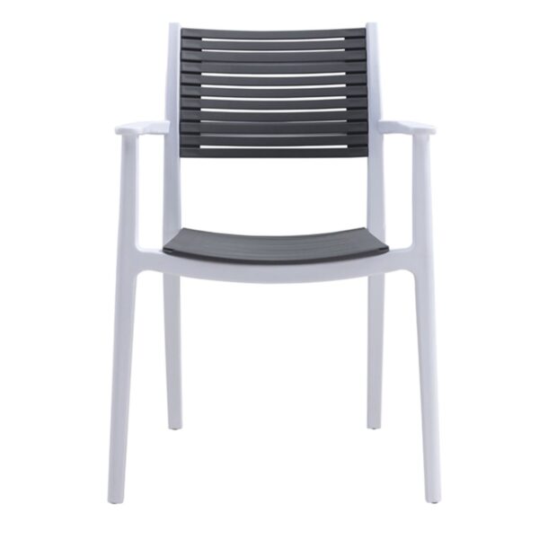 AKRON Πολυθρόνα PP-UV Άσπρο - Γκρι 60x55x85cm - Image 17