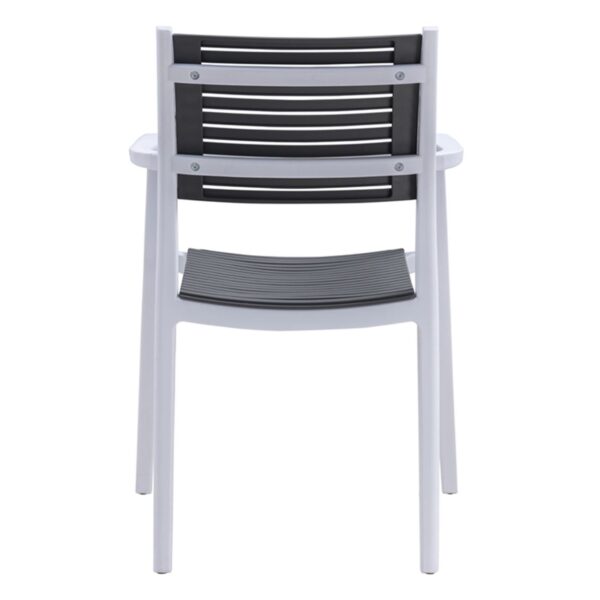 AKRON Πολυθρόνα PP-UV Άσπρο - Γκρι 60x55x85cm - Image 19