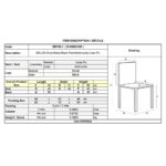 DELUX Καρέκλα Μέταλλο Βαφή Μαύρο, Linen PU Ανθρακί 49x51x89cm - Image 9