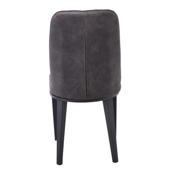 CASTER Καρέκλα Τραπεζαρίας Κουζίνας, Μέταλλο Βαφή Μαύρο, Ύφασμα Suede Ανθρακί 45x60x89cm - Image 17