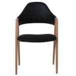 DELTA Πολυθρόνα Μέταλλο Βαφή Φυσικό, Pu Μαύρο 51x51x81cm - Image 18