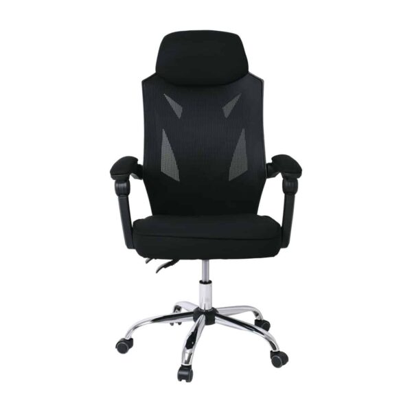 BF9450 Πολυθρόνα Relax Γραφείου Διευθυντή, Βάση Χρώμιο, PP Μαύρο, Mesh Μαύρο 65x64x118/126cm - Image 15