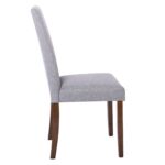 OPTIMAL Καρέκλα Τραπεζαρίας, Απόχρωση Καρυδί Ύφασμα Γκρι 43x55x96cm - Image 15