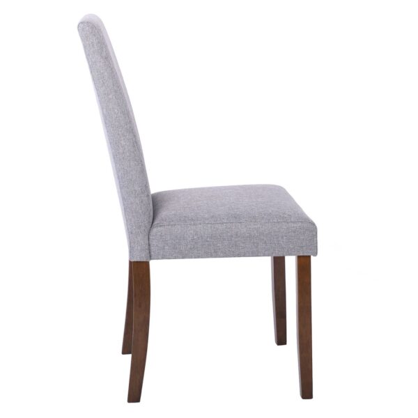 OPTIMAL Καρέκλα Τραπεζαρίας, Απόχρωση Καρυδί Ύφασμα Γκρι 43x55x96cm - Image 15