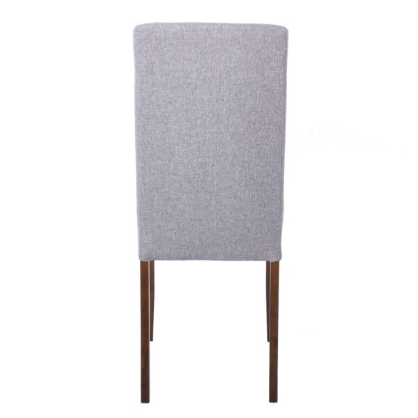 OPTIMAL Καρέκλα Τραπεζαρίας, Απόχρωση Καρυδί Ύφασμα Γκρι 43x55x96cm - Image 16