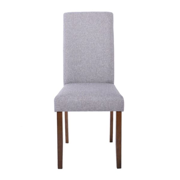 OPTIMAL Καρέκλα Τραπεζαρίας, Απόχρωση Καρυδί Ύφασμα Γκρι 43x55x96cm - Image 17