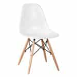 ART Wood Καρέκλα Τραπεζαρίας – Κουζίνας, Πόδια Οξιά, Κάθισμα PP Άσπρο - Πλήρως K/D 46x49x82cm - Image 8