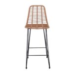 SALSA Σκαμπό BAR-Pro με Πλάτη, Μέταλλο Βαφή Μαύρο, Wicker Φυσικό 45x55x75/113cm - Image 17