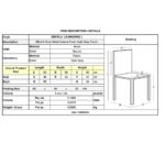 BELLA Καρέκλα Τραπεζαρίας, Μέταλλο Βαφή Φυσικό, Ύφασμα Απόχρωση Σκούρο Γκρι 50x56x80cm - Image 9