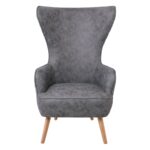 DOVELA Πολυθρόνα - Μπερζέρα Ύφασμα Γκρι 77x82x120cm - Image 15