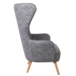 DOVELA Πολυθρόνα - Μπερζέρα Ύφασμα Γκρι 77x82x120cm - Image 16