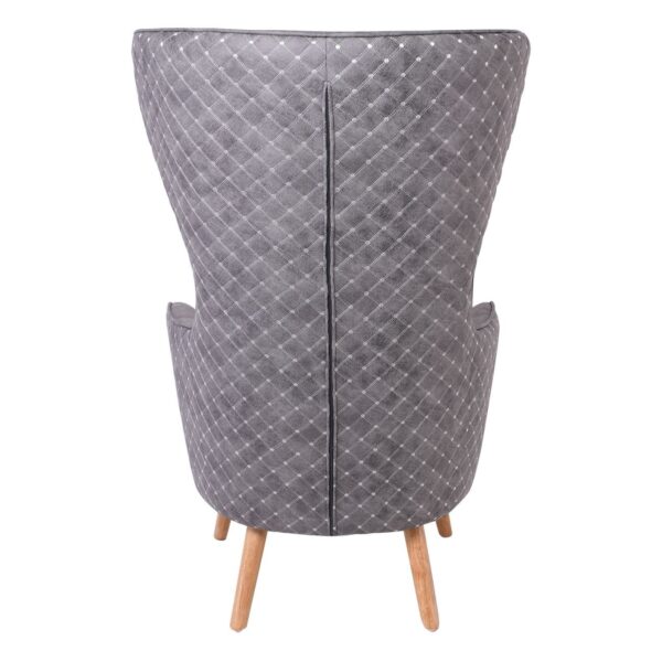 DOVELA Πολυθρόνα - Μπερζέρα Ύφασμα Γκρι 77x82x120cm - Image 17