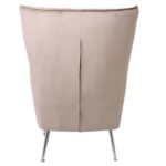 CROMA Πολυθρόνα - Μπερζέρα Σαλονιού - Καθιστικού, Ύφασμα Ανοιχτό Καφέ Velure 76x80x104cm - Image 17