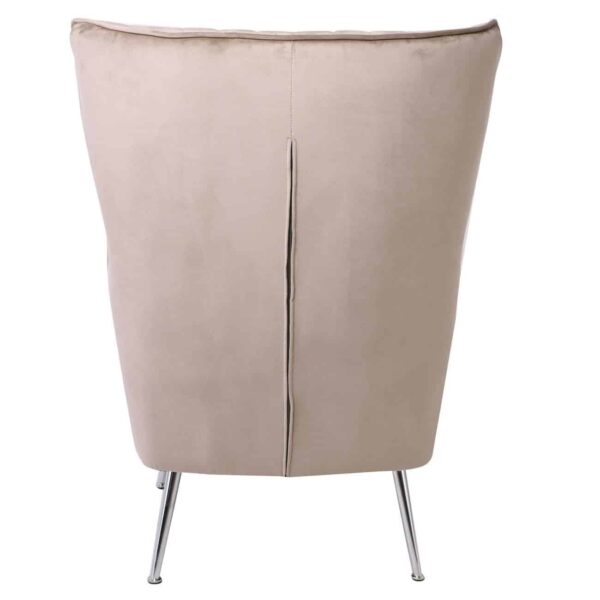 CROMA Πολυθρόνα - Μπερζέρα Σαλονιού - Καθιστικού, Ύφασμα Ανοιχτό Καφέ Velure 76x80x104cm - Image 17