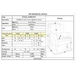 CROMA Πολυθρόνα - Μπερζέρα Σαλονιού - Καθιστικού, Ύφασμα Ανοιχτό Καφέ Velure 76x80x104cm - Image 18
