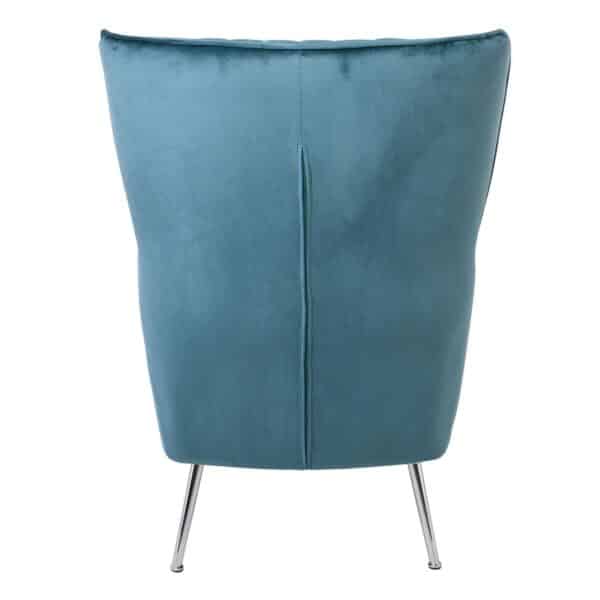 CROMA Πολυθρόνα - Μπερζέρα Σαλονιού - Καθιστικού, Ύφασμα Μπλε Velure 76x80x104cm - Image 17