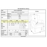 CROMA Πολυθρόνα - Μπερζέρα Σαλονιού - Καθιστικού, Ύφασμα Μπλε Velure 76x80x104cm - Image 18