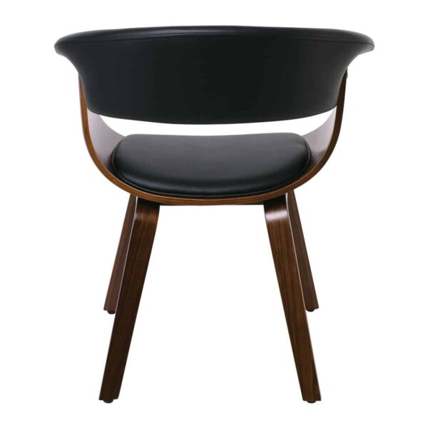 HERMAN Πολυθρόνα Καρυδί - Pu Μαύρο 68x56x77cm - Image 17