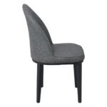 TEX Καρέκλα Τραπεζαρίας Κουζίνας, Μέταλλο Βαφή Μαύρο, Linen PU Ανθρακί 47x60x90cm - Image 16