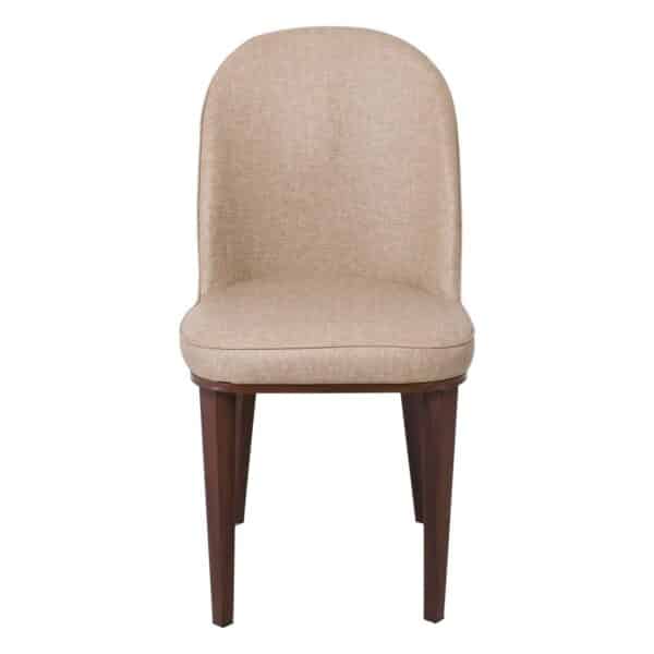 ΤΕΧ Καρέκλα Τραπεζαρίας Κουζίνας, Μέταλλο Βαφή Καρυδί, Linen PU Μπεζ 47x60x90cm - Image 15