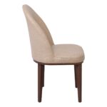 ΤΕΧ Καρέκλα Τραπεζαρίας Κουζίνας, Μέταλλο Βαφή Καρυδί, Linen PU Μπεζ 47x60x90cm - Image 16