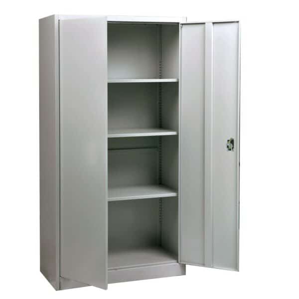 ΝΤΟΥΛΑΠΑ Δίφυλλη, 4 Ράφια, Μέταλλο Βαφή Γκρι 90x40x185cm - Image 9